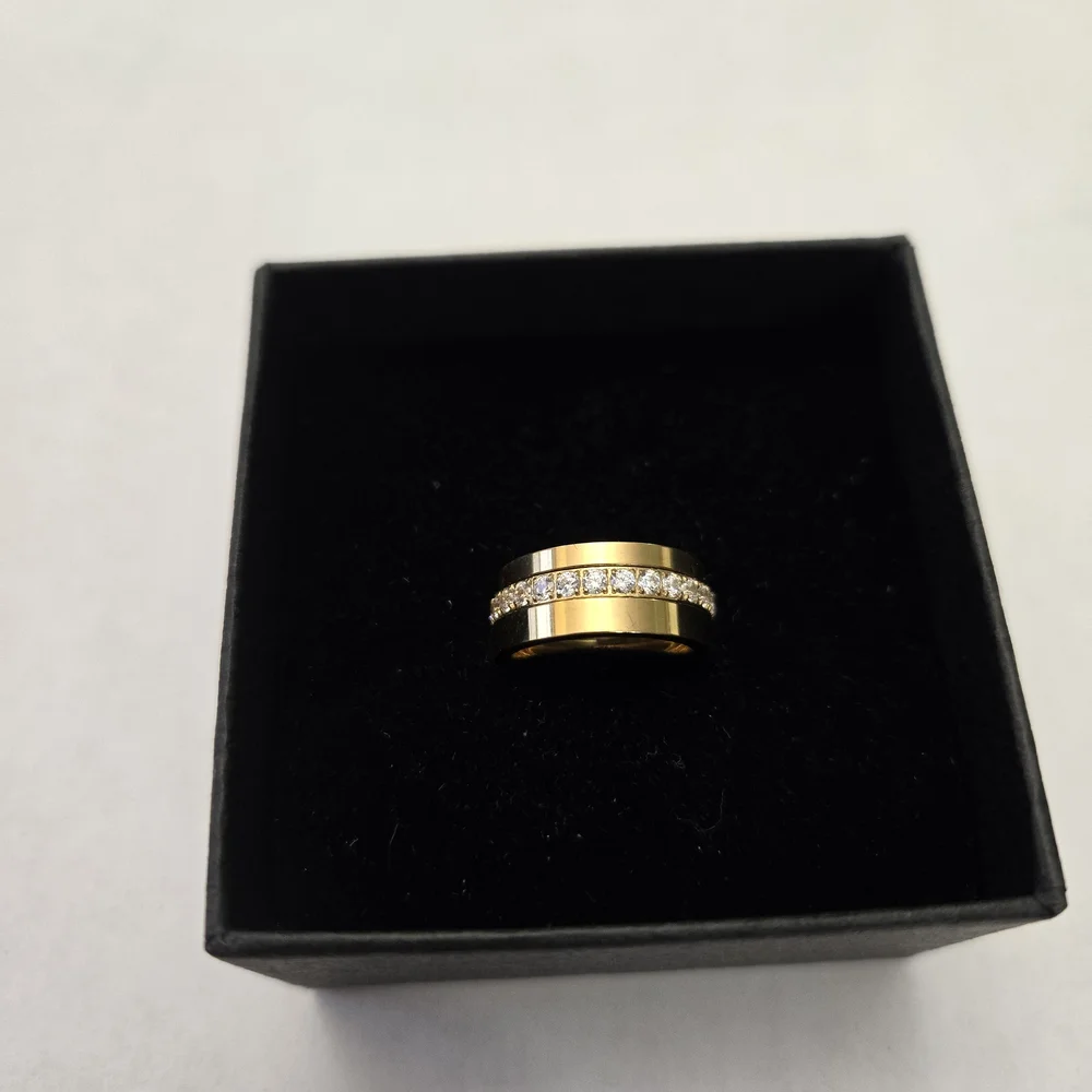 14kt Gold Plated Set Of 3 Eternity Bands - Picture 3 of 7